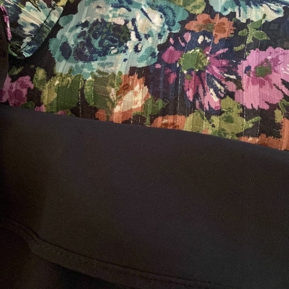 Zara Metallic Thread Floral High Neck Long sleeve Short Mini Dress Size M - Picture 11 of 13